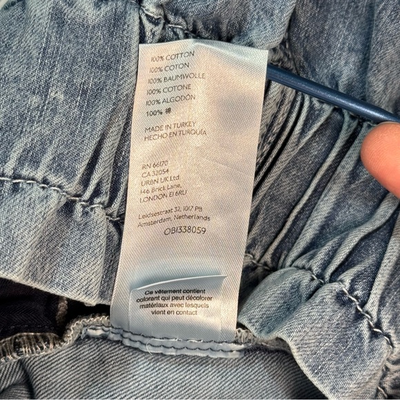 Free People Paradise Denim Pull On Wide Leg Jeans Light Blue size Medium - Picture 10 of 12